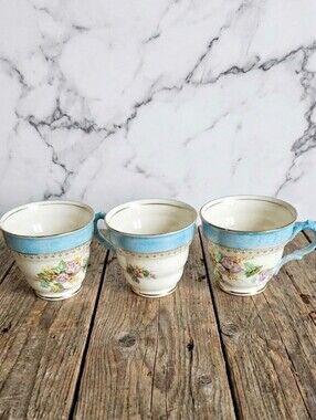 3 Antique James Kent Ltd. "Fenton" Teacups (Made in England) Vintage